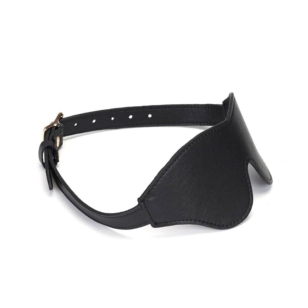 Leather Blindfold with Gold Buckle - CoreFlexInd