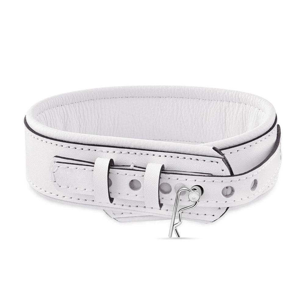 Leather Collar White - CoreFlexInd