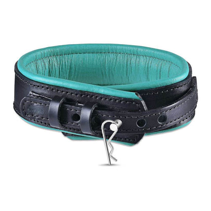 Leather Collar Black/Teal - CoreFlexInd
