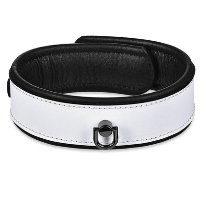 Leather Collar White/Black - CoreFlexInd