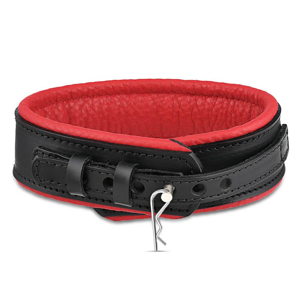 Leather Collar Black/Red - CoreFlexInd