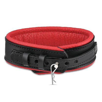 Leather Collar Black/Red - CoreFlexInd