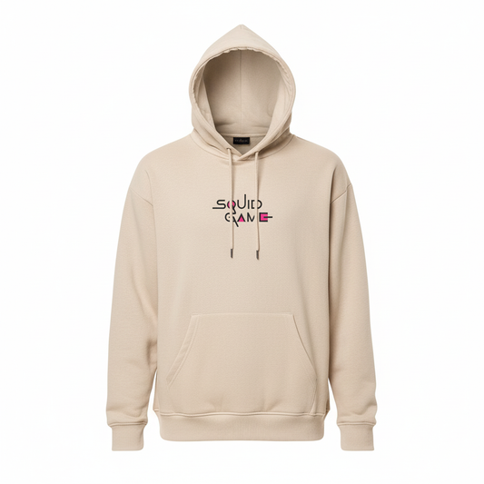 Beige Printed Hoodie - Garmentswear