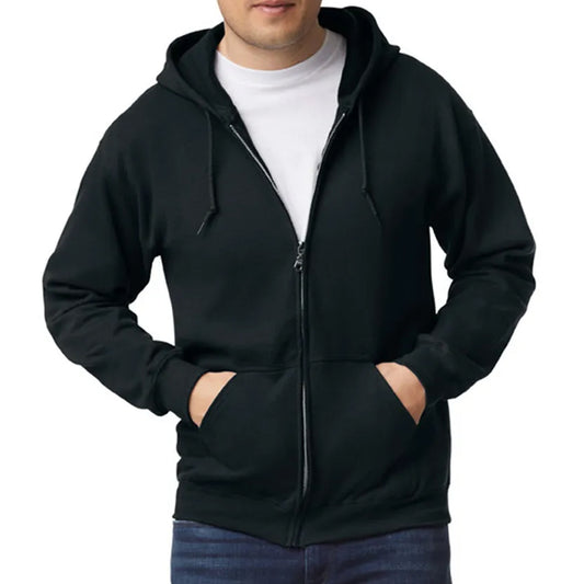 Black Hoodie Zip-Up Hoodie