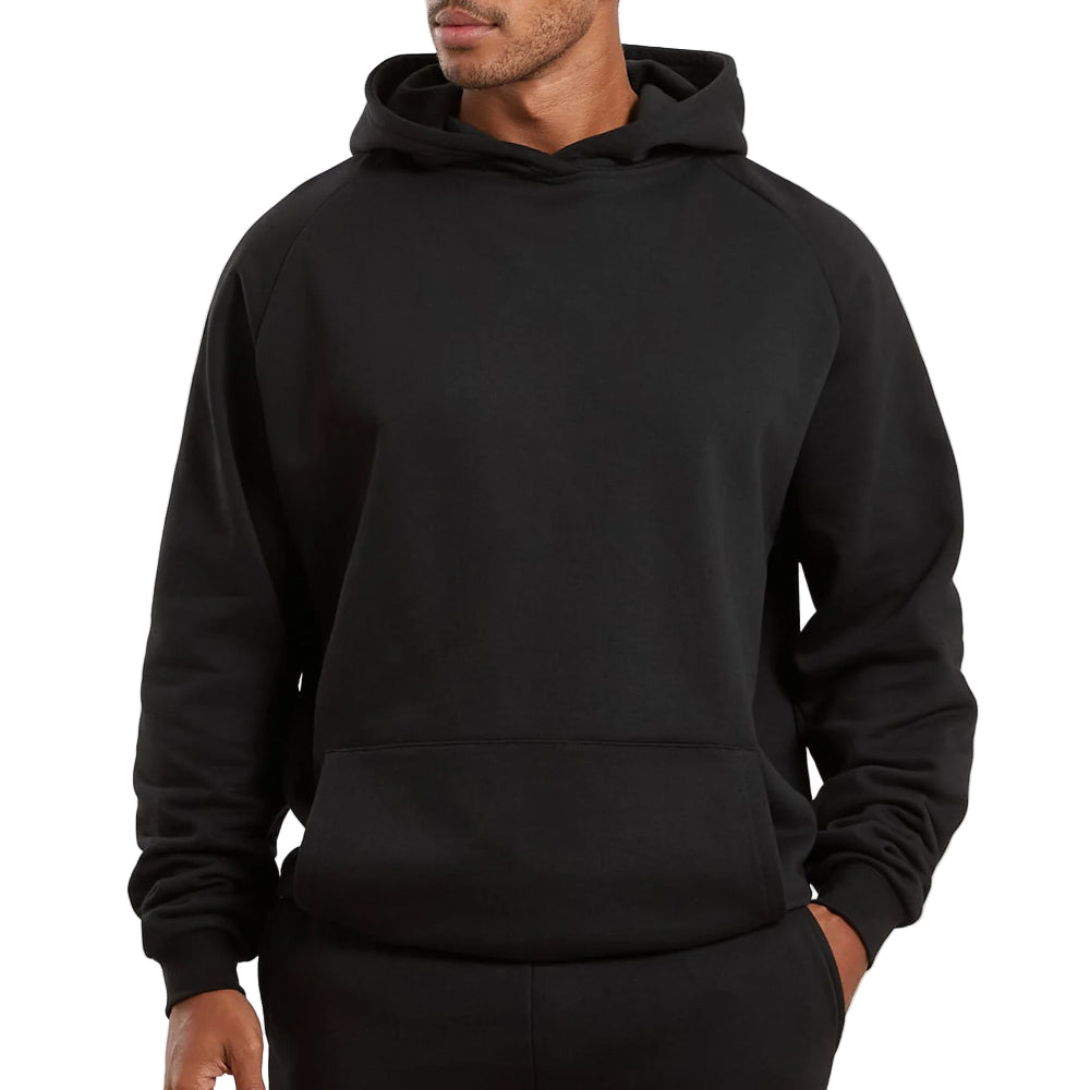 Black Pullover Hooded Track Suit