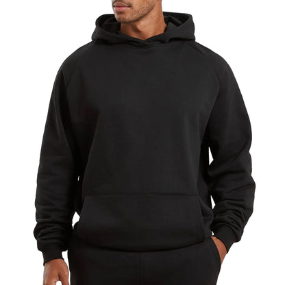 Black Pullover Hooded Track Suit