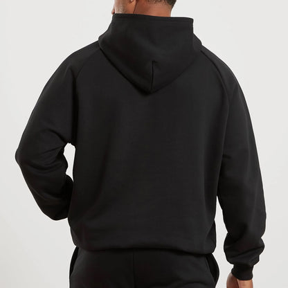 Black Pullover Hooded Track Suit