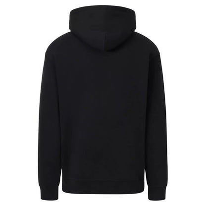 Black hoodie shown from the back on a white background