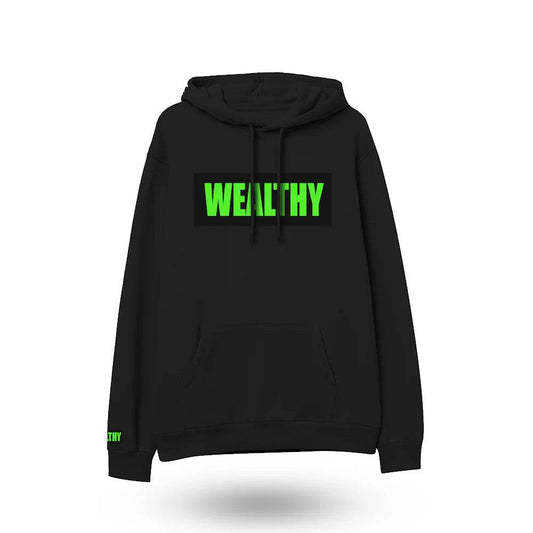 Black Hoodie With Lime Green - Garmentswear