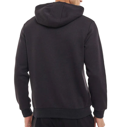 Black Print Detail Hoodie