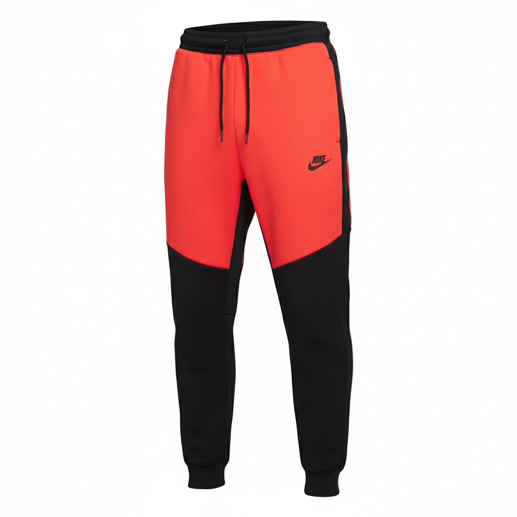 Black Red Tech Fleece Full-Zip Hooded Track Suit-Coreflexind