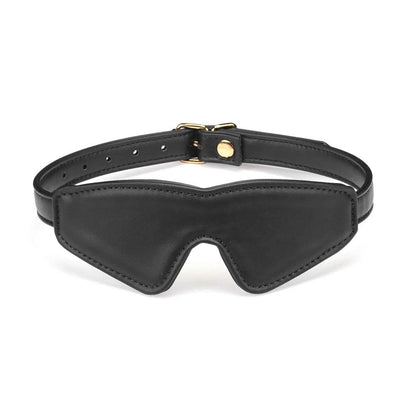 Black Vegan Leather Blindfold - CoreFlexInd