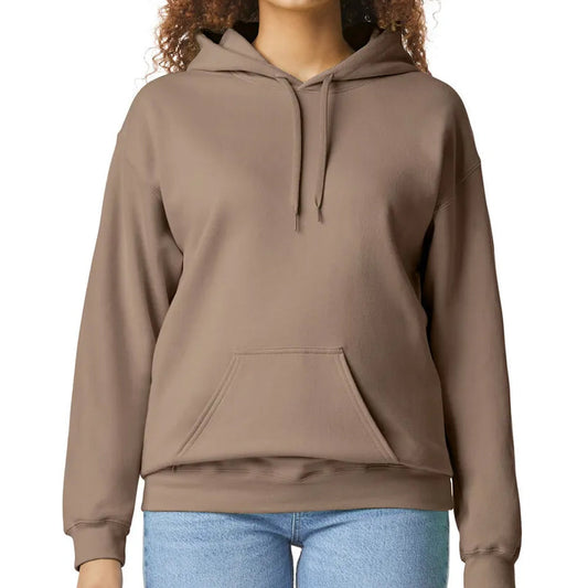 Sudadera con capucha marrón para mujer