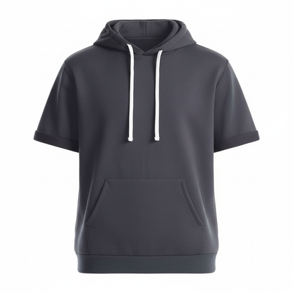Charcoal_Short_Sleeve_Hoodie-01-Garmentswear