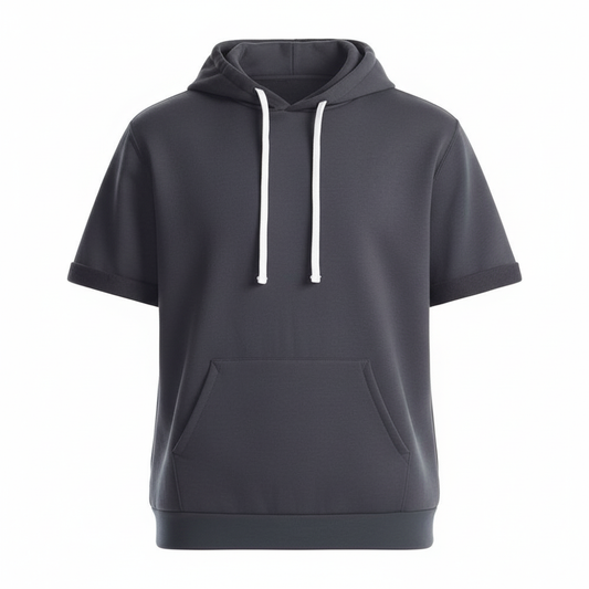 Charcoal_Short_Sleeve_Hoodie-01-Garmentswear