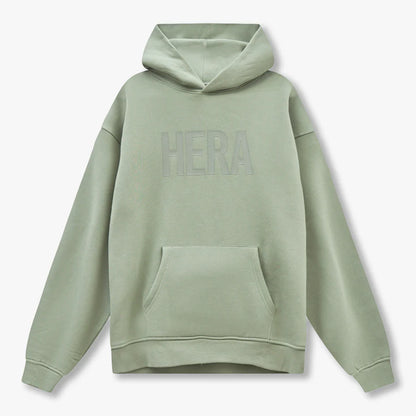 Hedge Green Hoodie Oversized Fit Label