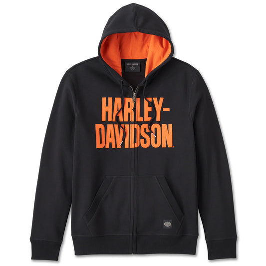 Men's Bar Font Zip-Up Hoodie