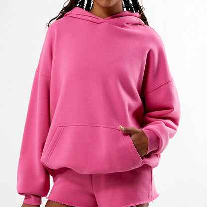 Women Pink Pullover Hoodie
