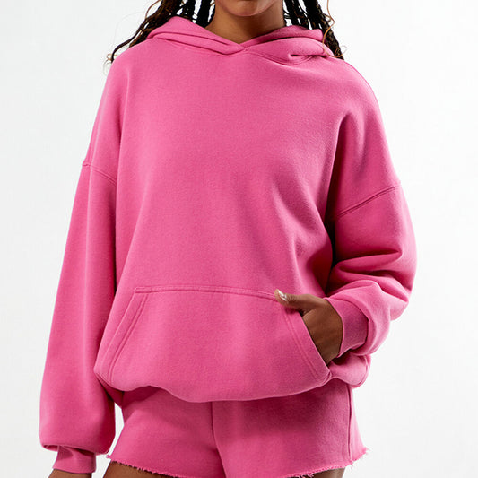 Women Pink Pullover Hoodie
