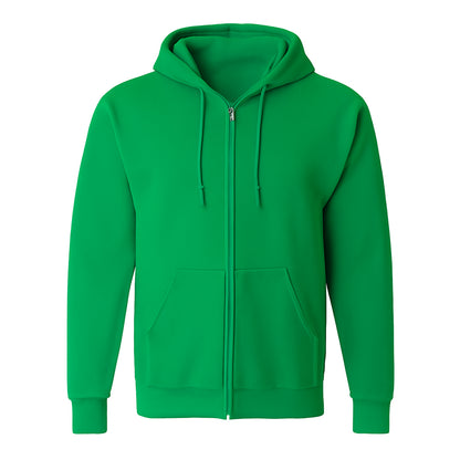 Irish Green Zip-Up Hoodie