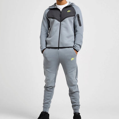 Grey Tech Fleece Full-Zip Hooded Track Suit