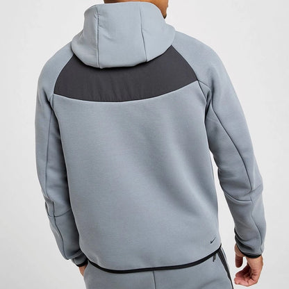 Grey Tech Fleece Full-Zip Hooded Track Suit