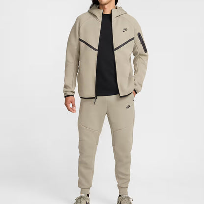 Light Army Tech Fleece Full-Zip Hooded Track Suit-Coreflexind