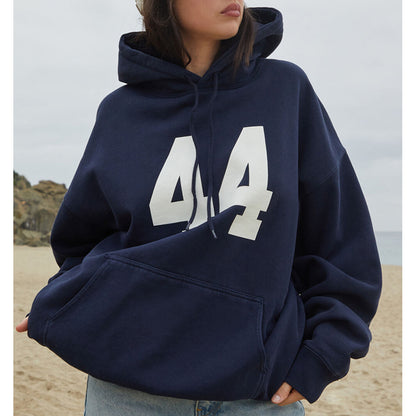 Women Dark Navy Pullover Hoodie
