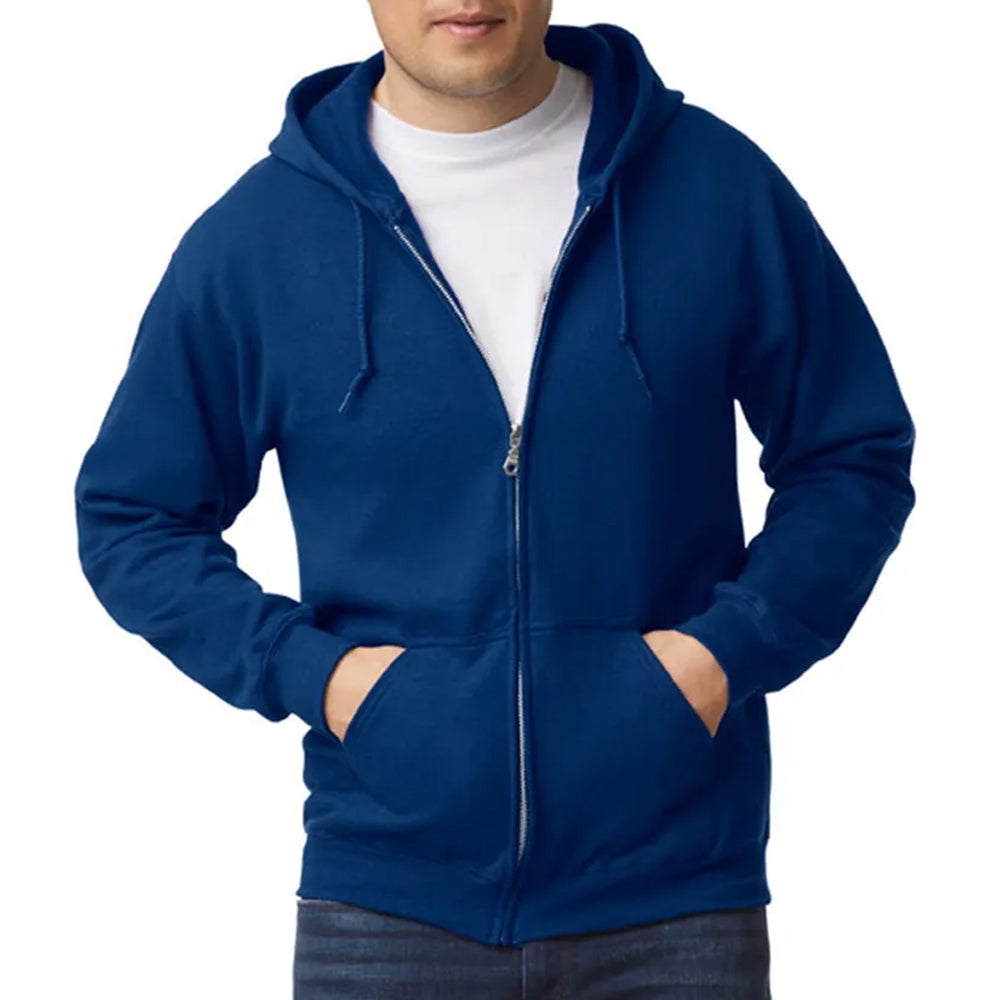 Navy Blue Zip-Up Hoodie