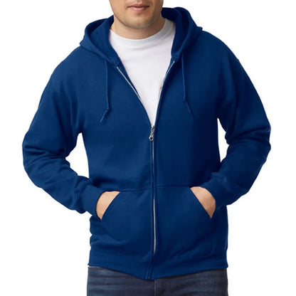 Navy Blue Zip-Up Hoodie