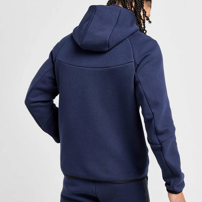 Navy Blue Tech Fleece Full-Zip Hooded Track Suit