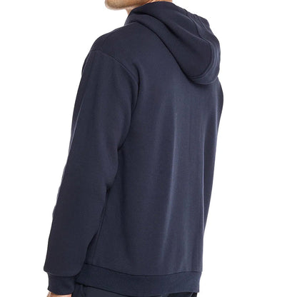 Navy Blue Print Detail Hoodie