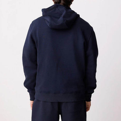 Navy Blue Regular Fit Rich Jersey Fabric Hoodie - Garmentswear