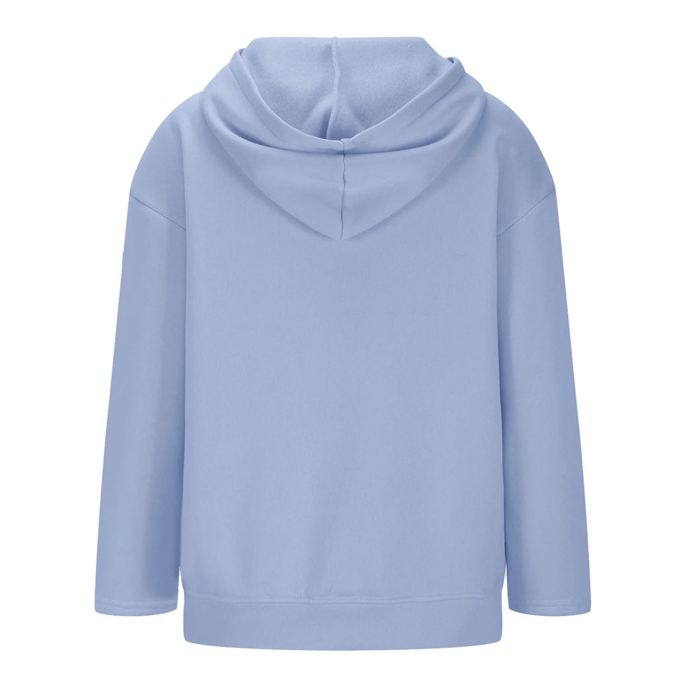 Oversized Zip Up Hoodie Jacket with Pockets Womens