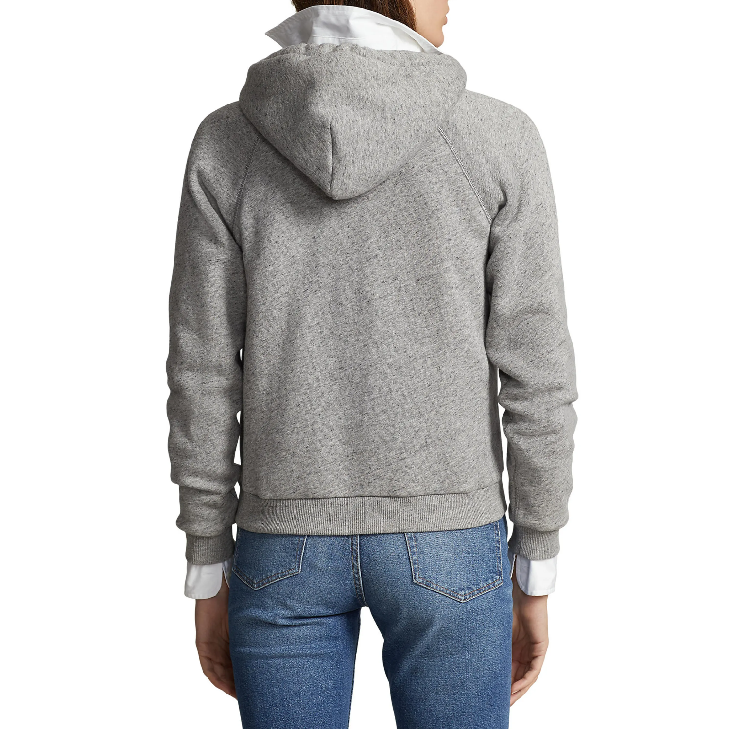 Shrunken Fit Fleece Hoodie Oversized Pullover