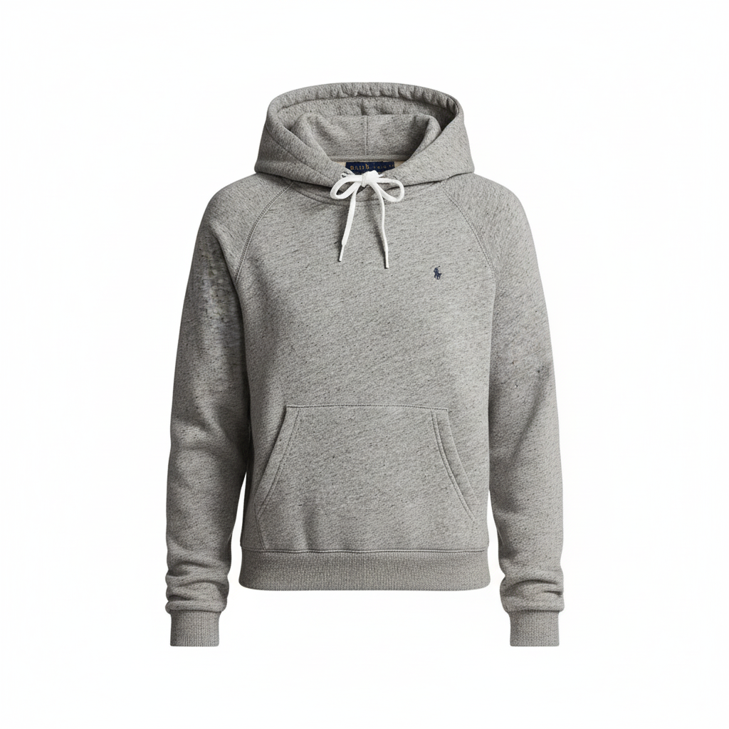 Shrunken Fit Fleece Hoodie Oversized Pullover - Garmentswear