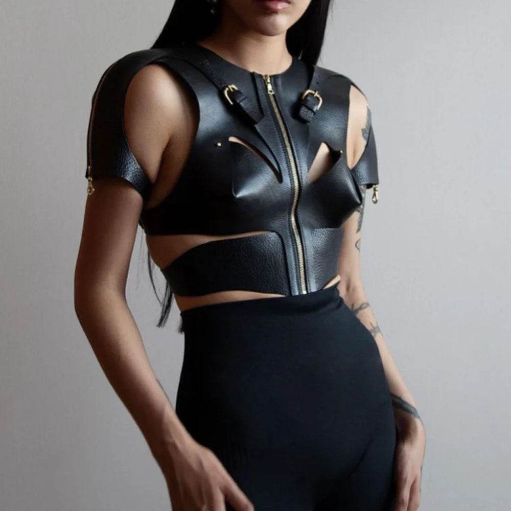 Sleeved Soft Cut Out Harness Black - CoreFlexInd