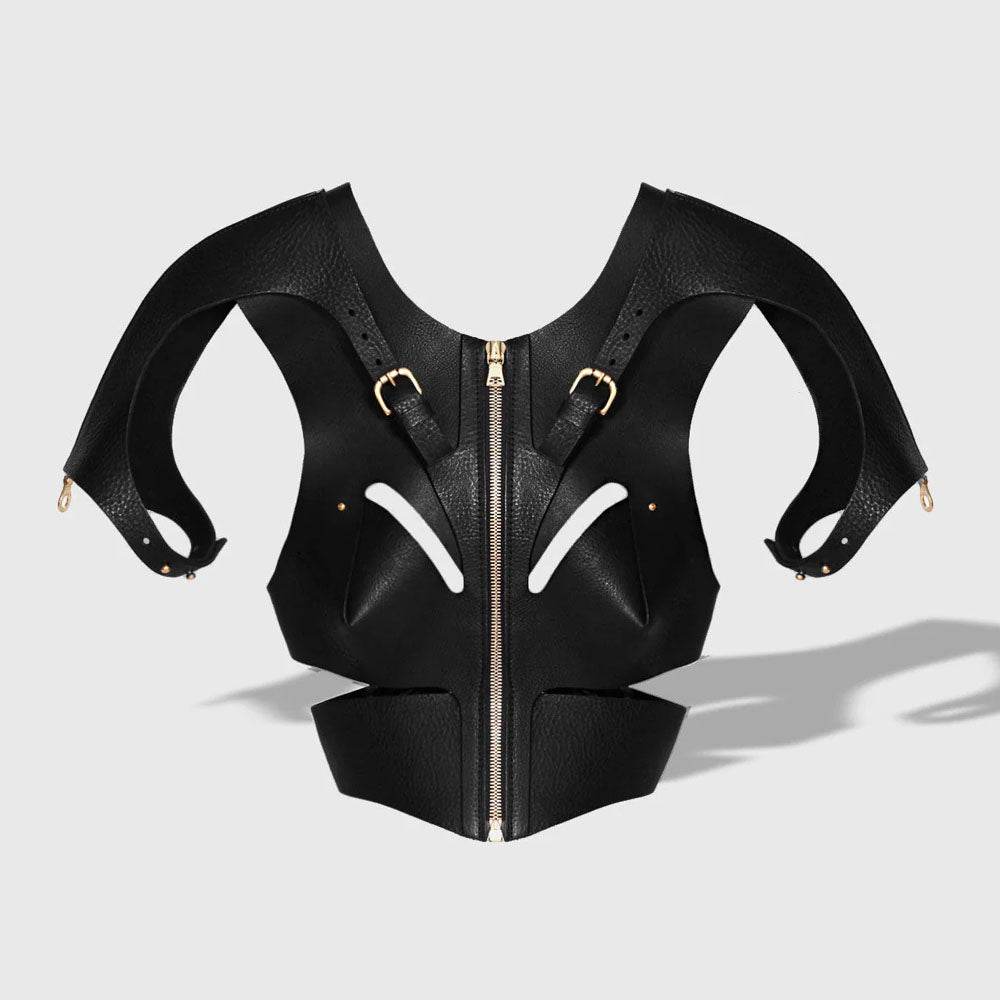 Sleeved Soft Cut Out Harness Black - CoreFlexInd