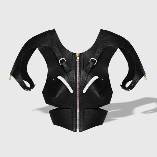 Sleeved Soft Cut Out Harness Black - CoreFlexInd