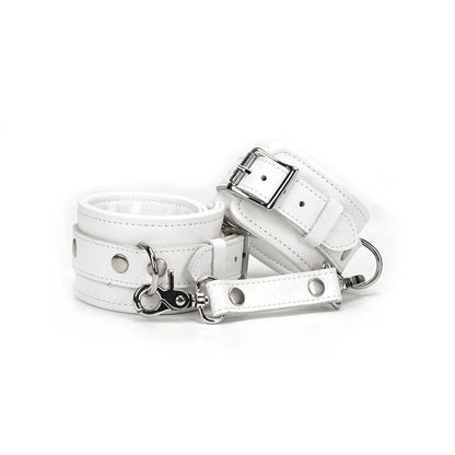 White Leather Ankle Cuffs - CoreFlexInd