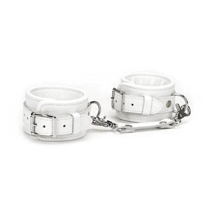 White Leather Ankle Cuffs - CoreFlexInd