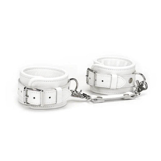 White Leather Ankle Cuffs - CoreFlexInd
