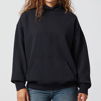 Beigefarbener Oversize-Kapuzenpullover mit Reißverschluss für Damen