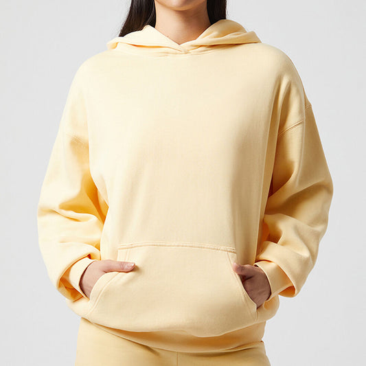 Women Yellow Pullover Hoodie