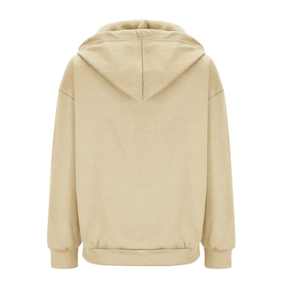Beige hoodie on a white background