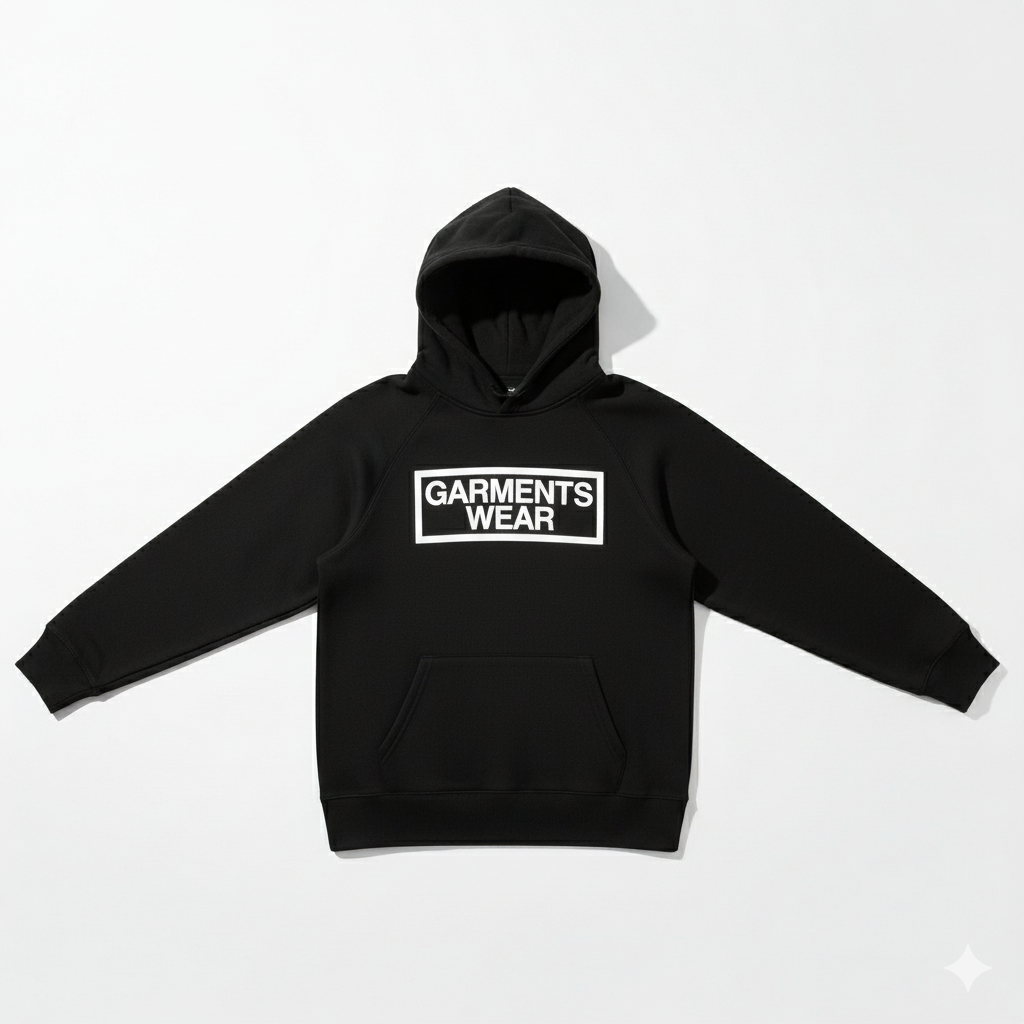 Women Black Pullover Hoodie - Garmentswear