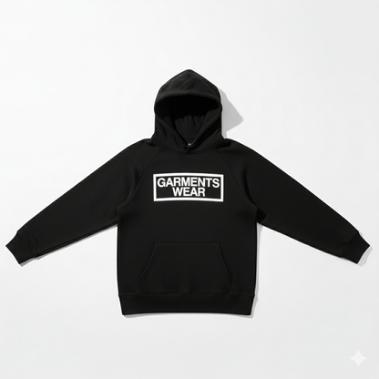 Women Black Pullover Hoodie - Garmentswear