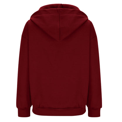 Maroon hoodie on a white background