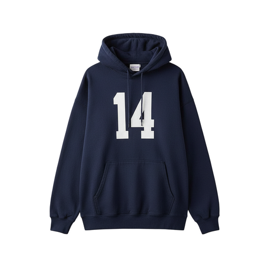 Women Solid Blue Pullover Hoodie - Garmentswear