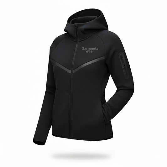 Women_s_Black_Tech_Fleece_Hoodie-Garmentswear